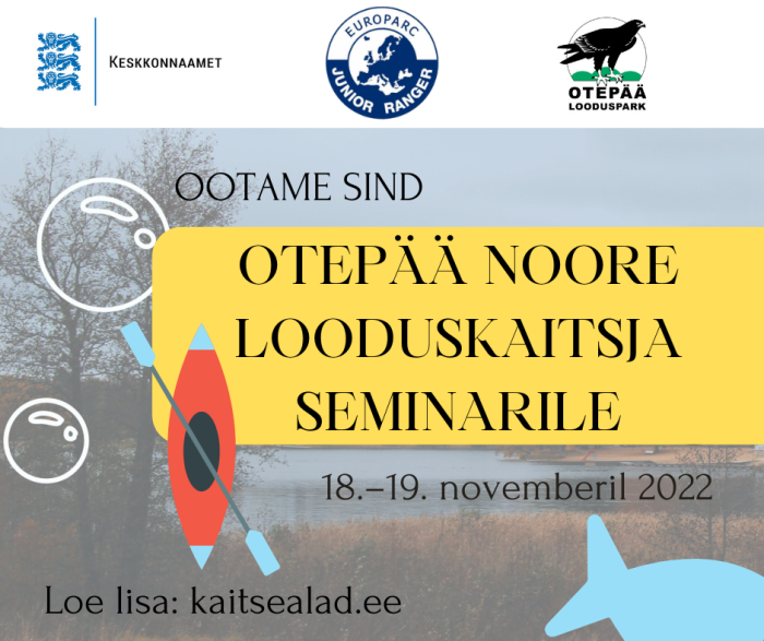 plakat Otepää noore looduskaitsja seminar 18.-19. novembril