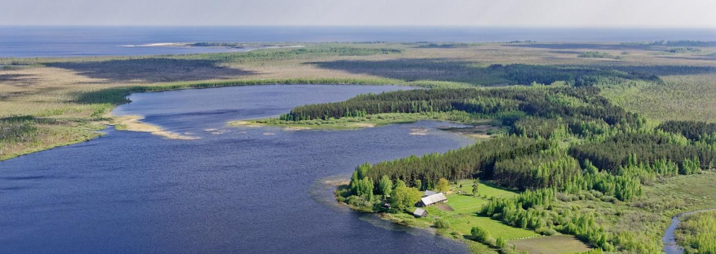 Bird's eye view of Lake Leego.